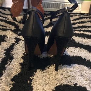 Black platform heels